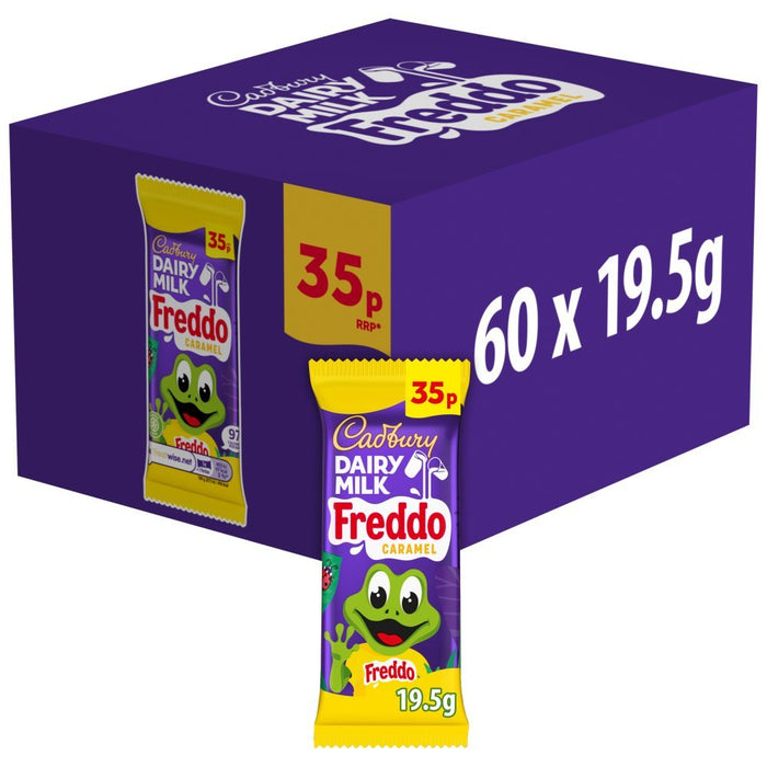 Cadbury Dairy Milk Freddo Caramel Chocolate Bar PMP 19.5g (Case of 60) - BritishGram.com