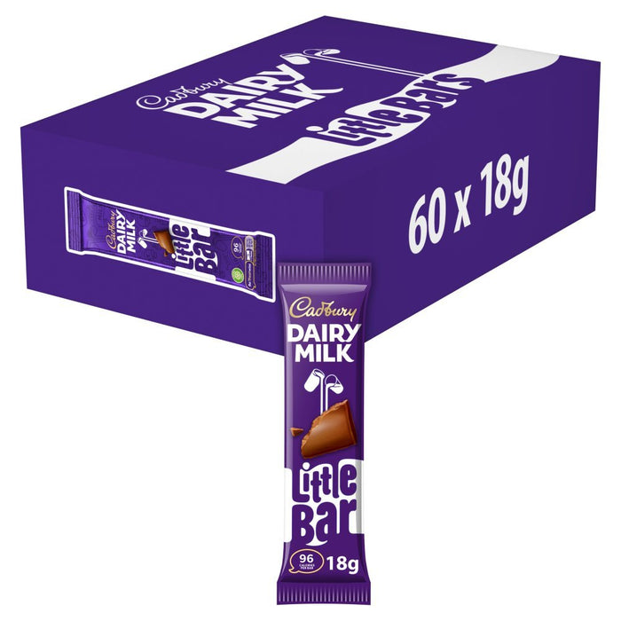 Cadbury Dairy Milk Little Bar, 18g (Case of 60) - BritishGram.com