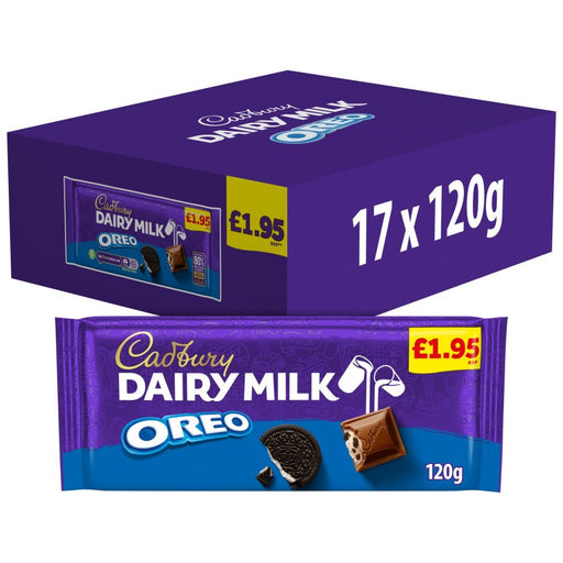 Cadbury Dairy Milk Oreo Chocolate Bar 120g (Case of 17) - BritishGram.com