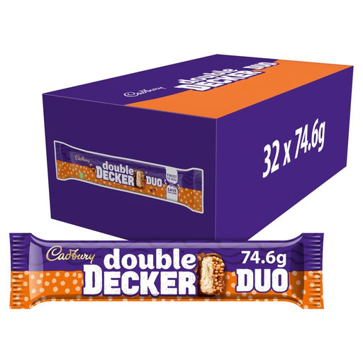 Cadbury Double Decker Duo Chocolate Bar 74.6g (Case of 32) - BritishGram.com