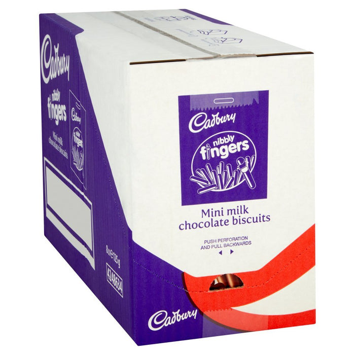 Cadbury Nibbly Chocolate Mini Fingers Biscuits 125g (Case of 8) - BritishGram.com
