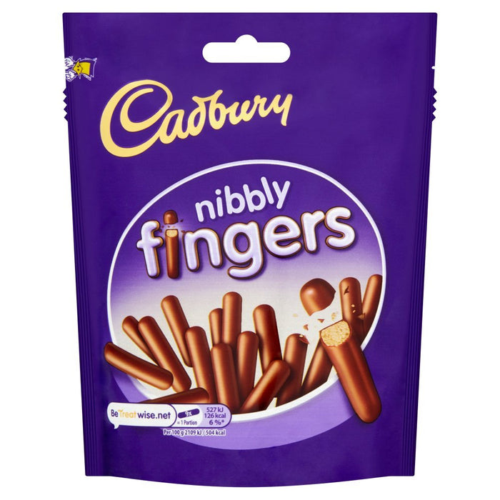 Cadbury Nibbly Chocolate Mini Fingers Biscuits 125g (Case of 8) - BritishGram.com