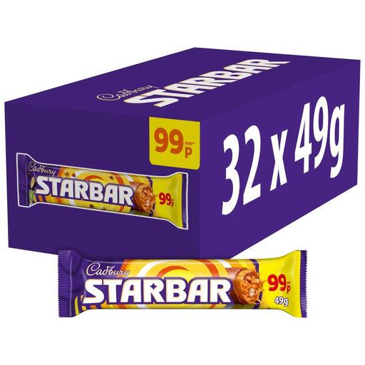 Cadbury Starbar Standard Bars PMP 49g (Case of 32) - BritishGram.com