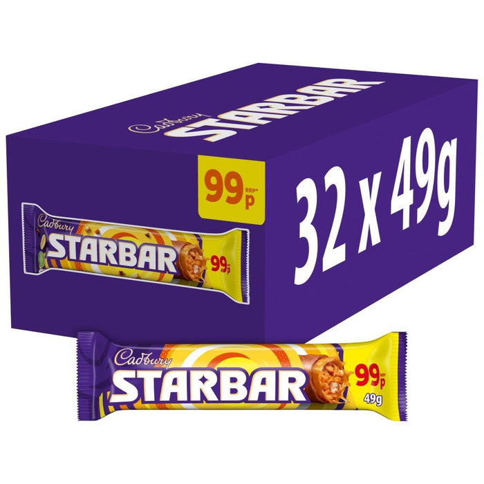 Cadbury Starbar Standard Bars PMP 49g (Case of 32) - BritishGram.com