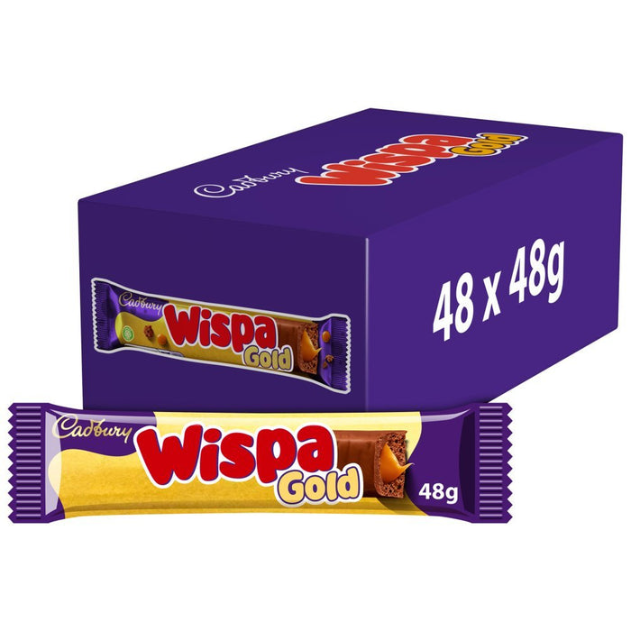 Cadbury Wispa Gold Chocolate Bar, 48g (Case of 48) - BritishGram.com