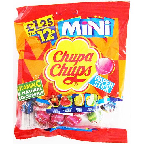 Chupa Chups Mini Assorted Flavour Mini Lollipops 72g (Case of 12) - BritishGram.com
