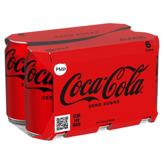 Coca - Cola Zero Sugar PMP Case of 24 x 330ml (Pack of 4) - BritishGram.com