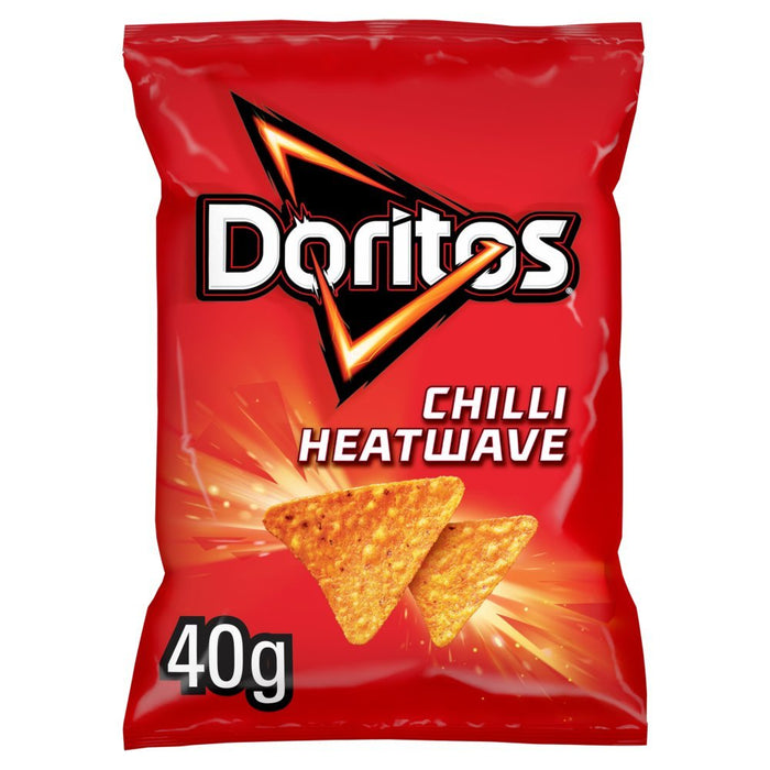 Doritos Chilli Heatwave Tortilla Chips 40g (Box of 32) - BritishGram.com