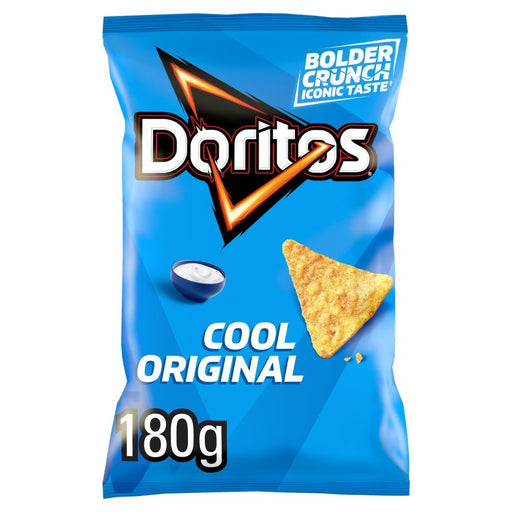 Doritos Cool Original Tortilla Chips Sharing Bag Crisps 180g (Box of 12) - BritishGram.com