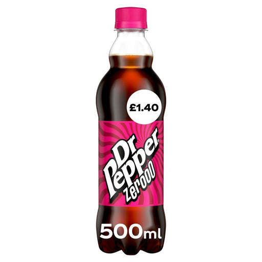 Dr Pepper Zero Sugar PMP 500ml (Case of 12) - BritishGram.com