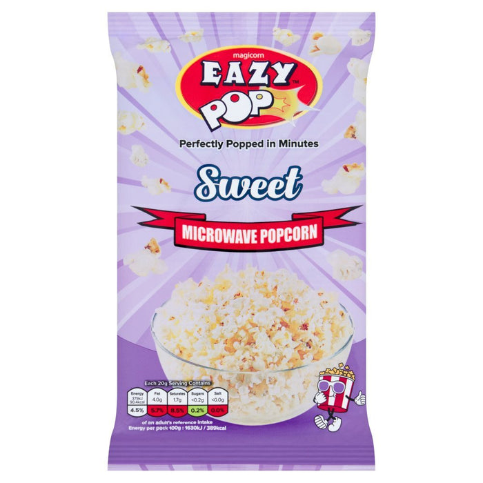Eazy Pop Magicorn Sweet Microwave Popcorn 85g (Box of 16) - BritishGram.com