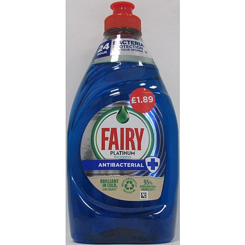 Fairy Platinum A/Bacterial Washing Up Liquid 383ml (Case of 10) - BritishGram.com
