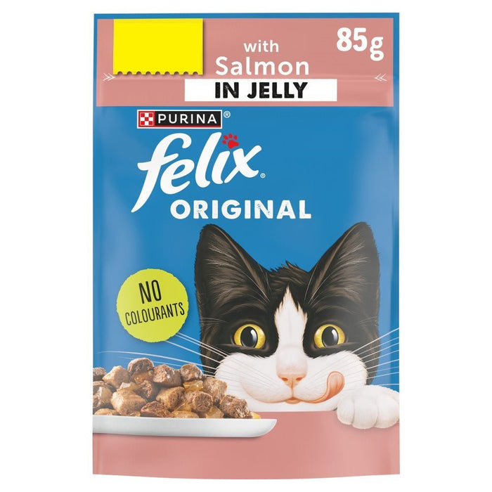 FELIX Original Salmon Cat Food PMP 85g (Box of 20) - BritishGram.com