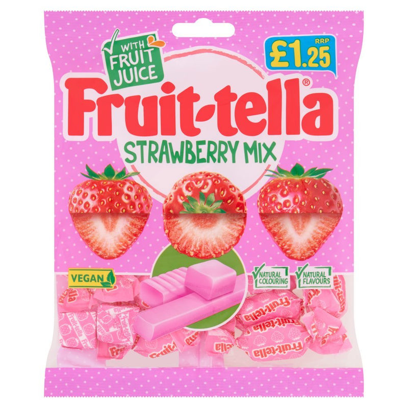 Fruit - tella Strawberry Mix 135g (Case of 12) - BritishGram.com