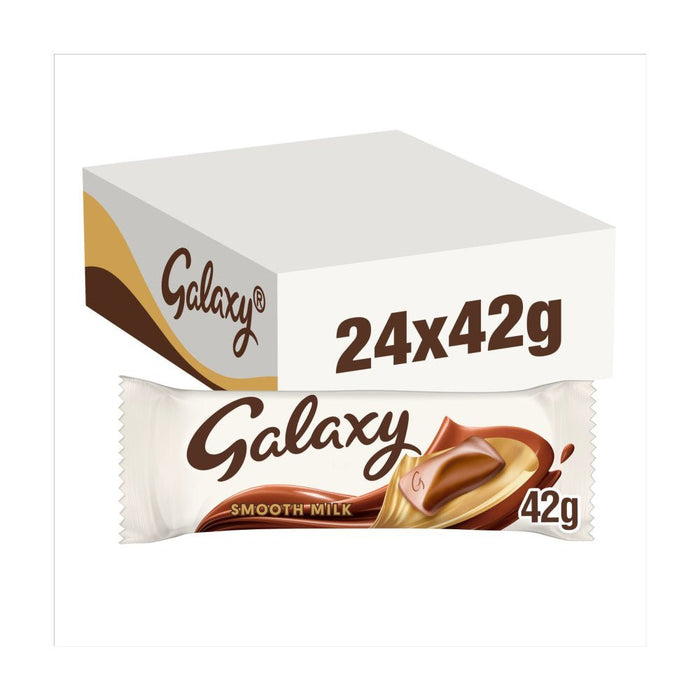 Galaxy Smooth Milk Chocolate Bar PMP 42g (Box of 24) - BritishGram.com