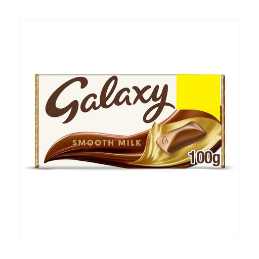 Galaxy Smooth Milk Chocolate Block PMP 100g (Box of 24) - BritishGram.com