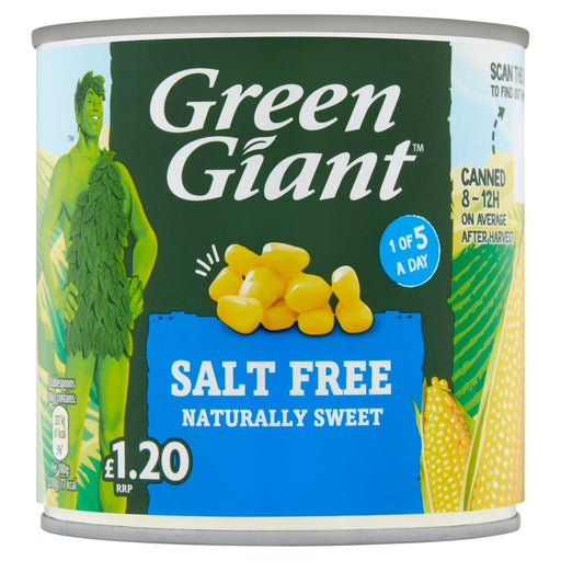Green Giant Salt Free Sweetcorn 340g (Case of 12) - BritishGram.com
