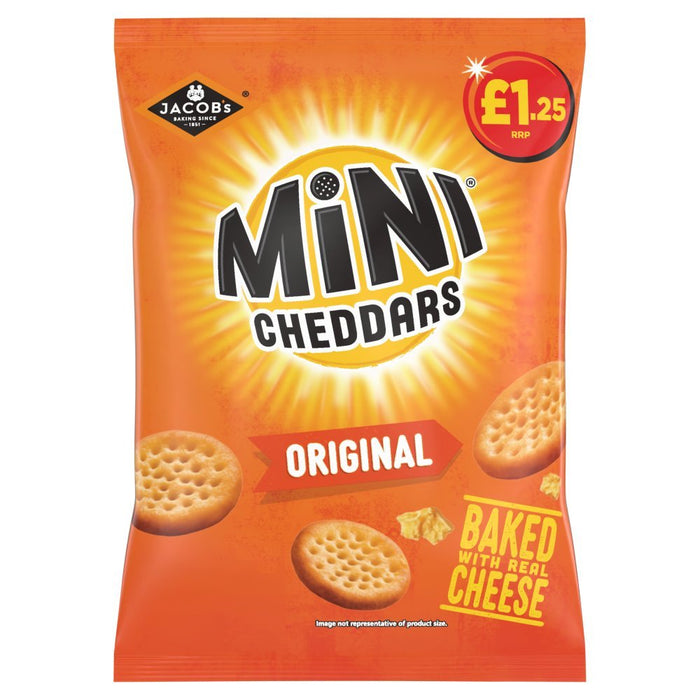 Jacob's Mini Cheddars Original Snacks 90g (Box of 15) - BritishGram.com