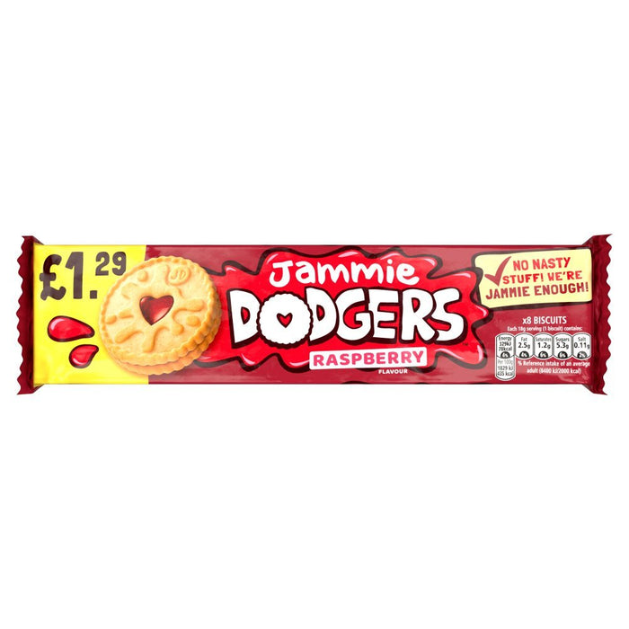 Jammie Dodgers Raspberry Flavour PMP 140g (Box of 15) - BritishGram.com