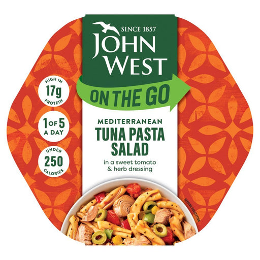John West On The Go Mediterranean Tuna Pasta Salad 220g (Case of 6) - BritishGram.com
