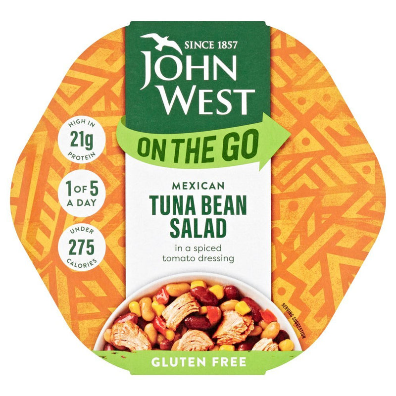 John West On the Go Mexican Tuna Bean Salad 220g (Case of 6) - BritishGram.com