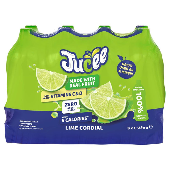 Jucee Lime Cordial, 1.5 Ltr (Case of 8) - BritishGram.com