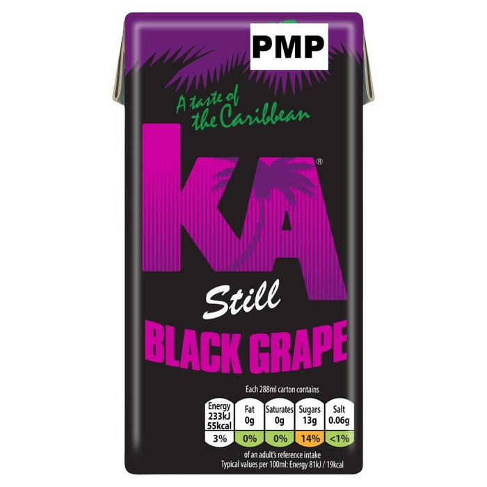 KA Still Black Grape packaging with purple and black design on a white background