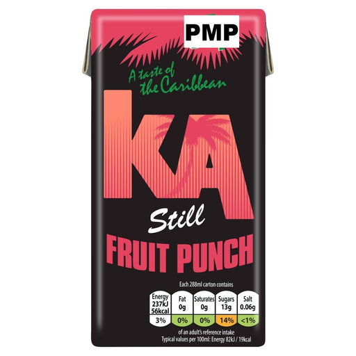KA Still Fruit Punch packaging with PMP branding on a white background