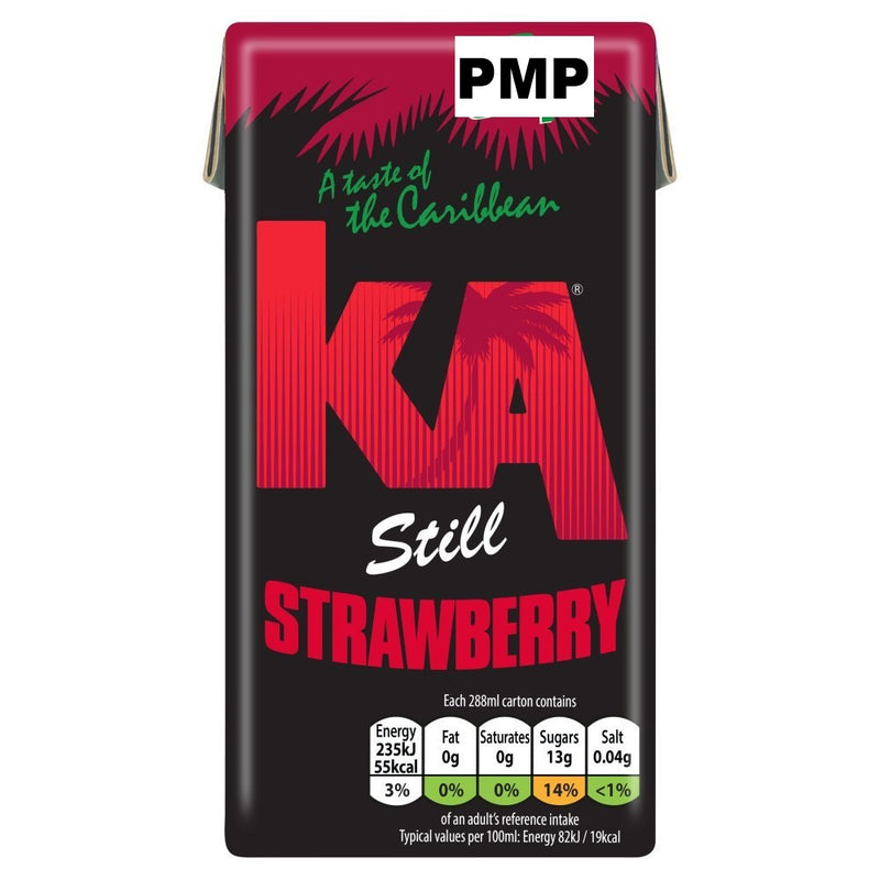 KA Strawberry Still PMP packaging on a white background