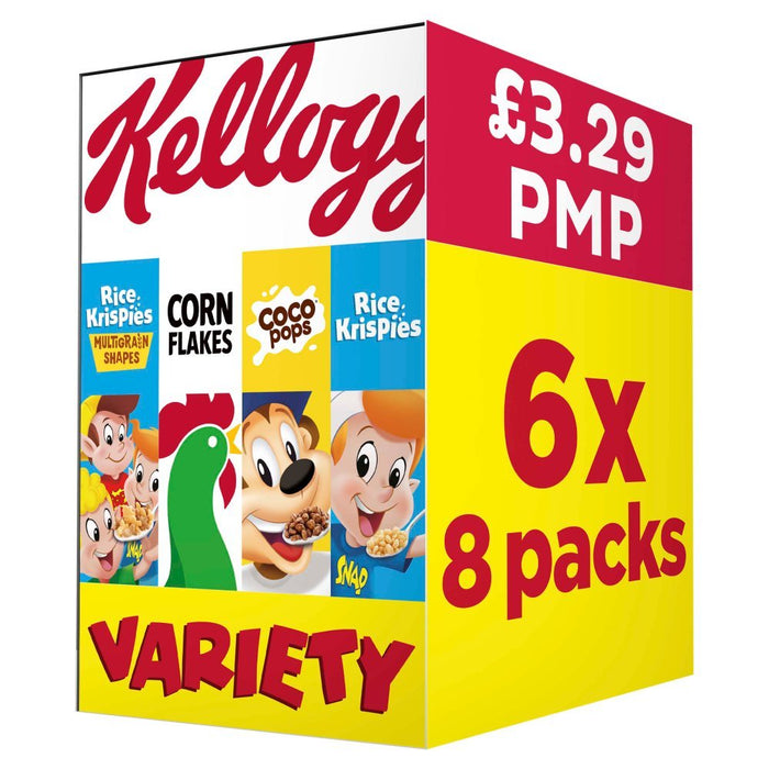 Kellogg's Variety Breakfast Cereal 8pk (Case of 6) - BritishGram.com