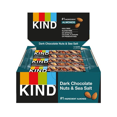 Kind Dark Chocolate Nuts & Sea Salt, 40g (Box of 12) - BritishGram.com