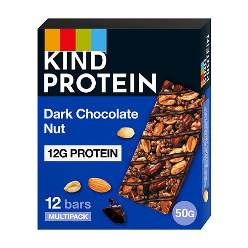 Kind Protein Dark Chocolate Nut Bars 12 x 50g (600g) - BritishGram.com