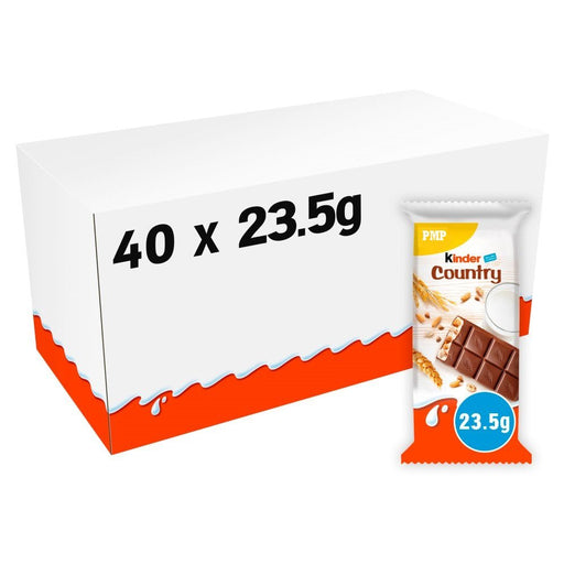 Kinder Country Chocolate Bar PMP 23.5g (Box of 40) - BritishGram.com