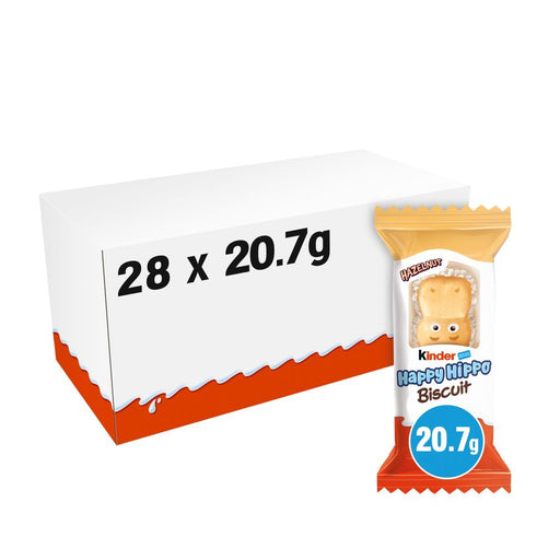 Kinder Happy Hippo Hazelnut Biscuit 20.7g (Box of 28) - BritishGram.com