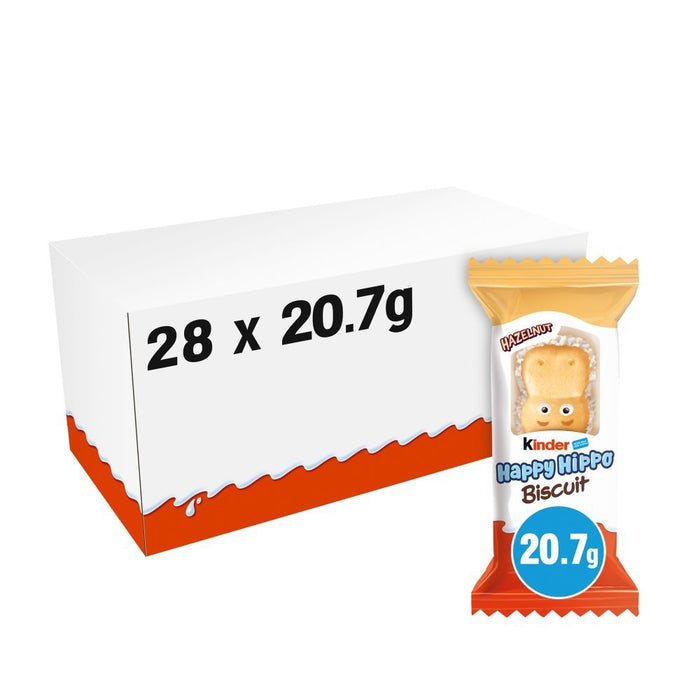 Kinder Happy Hippo Hazelnut Biscuit 20.7g (Box of 28) - BritishGram.com