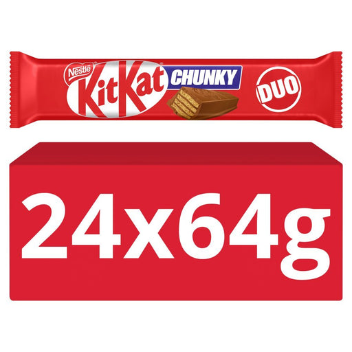 KitKat Chunky Duo Milk Chocolate Bar 64g (Box of 24) - BritishGram.com