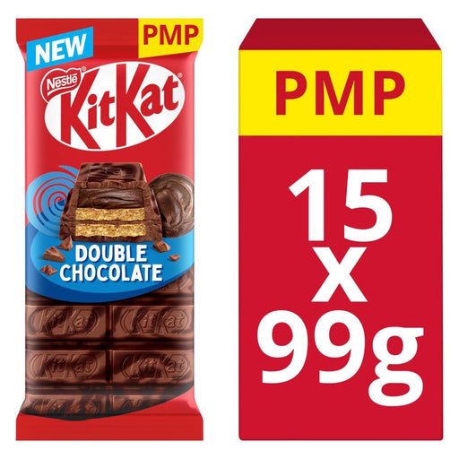 KitKat Double Chocolate Sharing Bar 99g PMP (Box of 15) - BritishGram.com