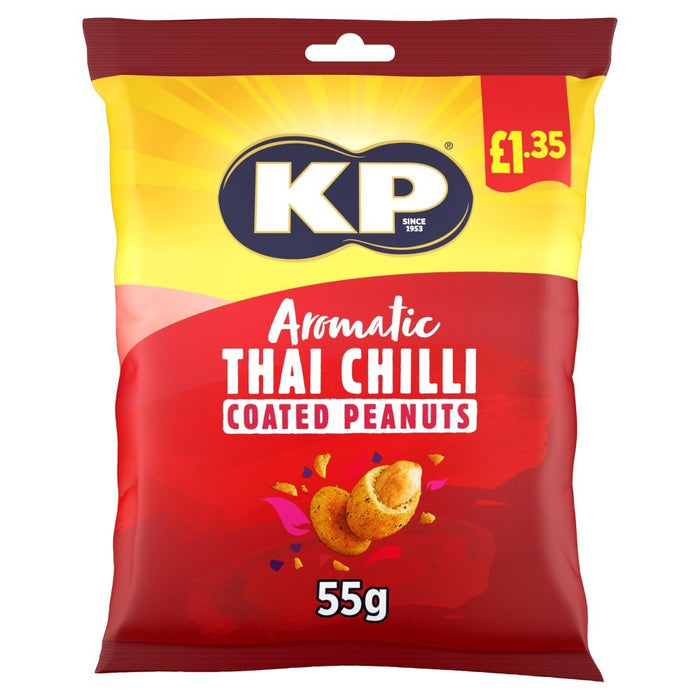 KP Aromatic Thai Chilli Coated Peanuts 55g (Pack of 16) - BritishGram.com