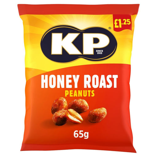 KP Honey Roast Peanuts, 65g (Pack of 16) - BritishGram.com