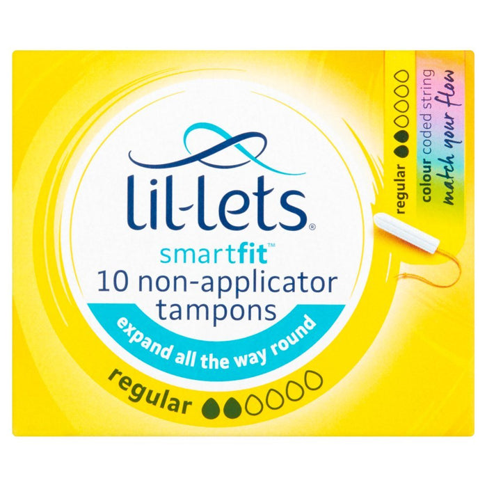 Lil - Lets Smartfit 10 Non - Applicator Tampons Regular (Box of 8) - BritishGram.com