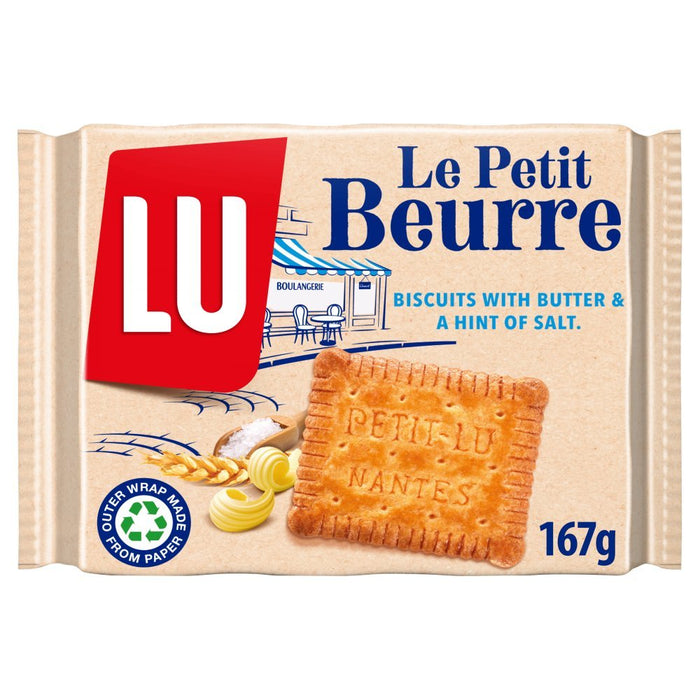 LU Le Petit Beurre Biscuits With Butter & a Hint of Salt 167g (Box of 7) - BritishGram.com