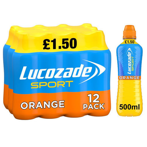 Lucozade Sport Drink Orange PMP 500ml (Case of 12) - BritishGram.com