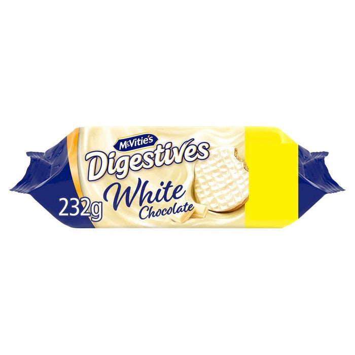 McVitie's Digestives White Chocolate PMP 232g - BritishGram.com