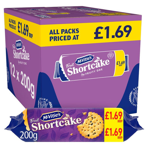 McVitie's Fruit Shortcake 200g (Box of 12) - BritishGram.com