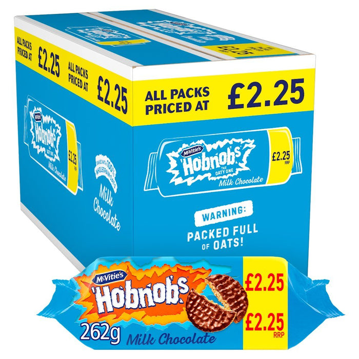 McVitie's Hobnobs Milk Chocolate Biscuits, 262g (Box of 15) - BritishGram.com