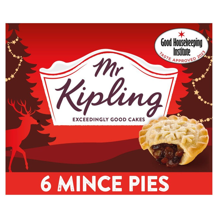 Mr Kipling 6 Deep Filled Mince Pies - BritishGram.com