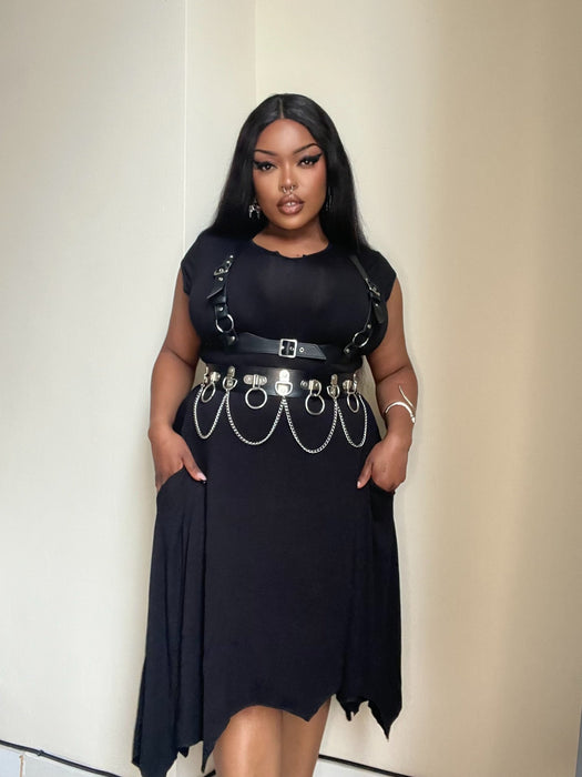 Necessary Evil Evaki Hi Low Dress - BritishGram.com