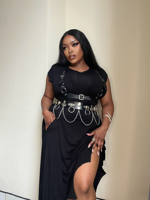 Necessary Evil Evaki Hi Low Dress - BritishGram.com