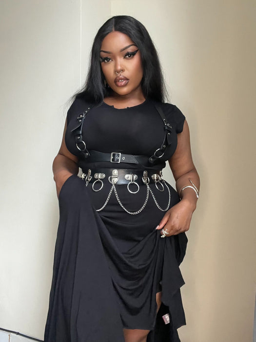 Necessary Evil Evaki Hi Low Dress - BritishGram.com