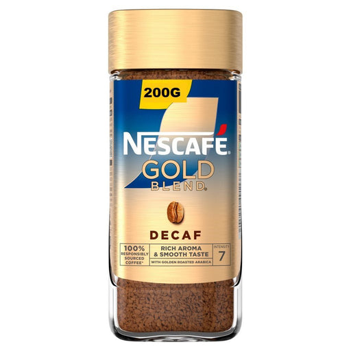 Nescafe Gold Blend Decaf Instant Coffee 200g - BritishGram.com